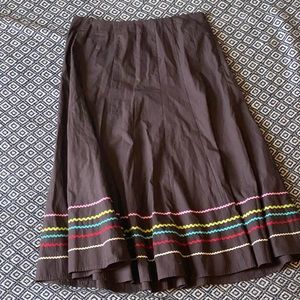 Rainbow Trim A-line Skirt